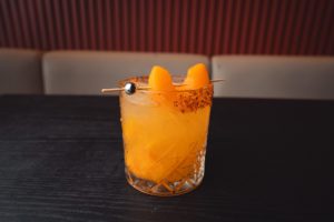 The Hot Honey & Peach Margarita Cocktail at Edge Geelong Bar